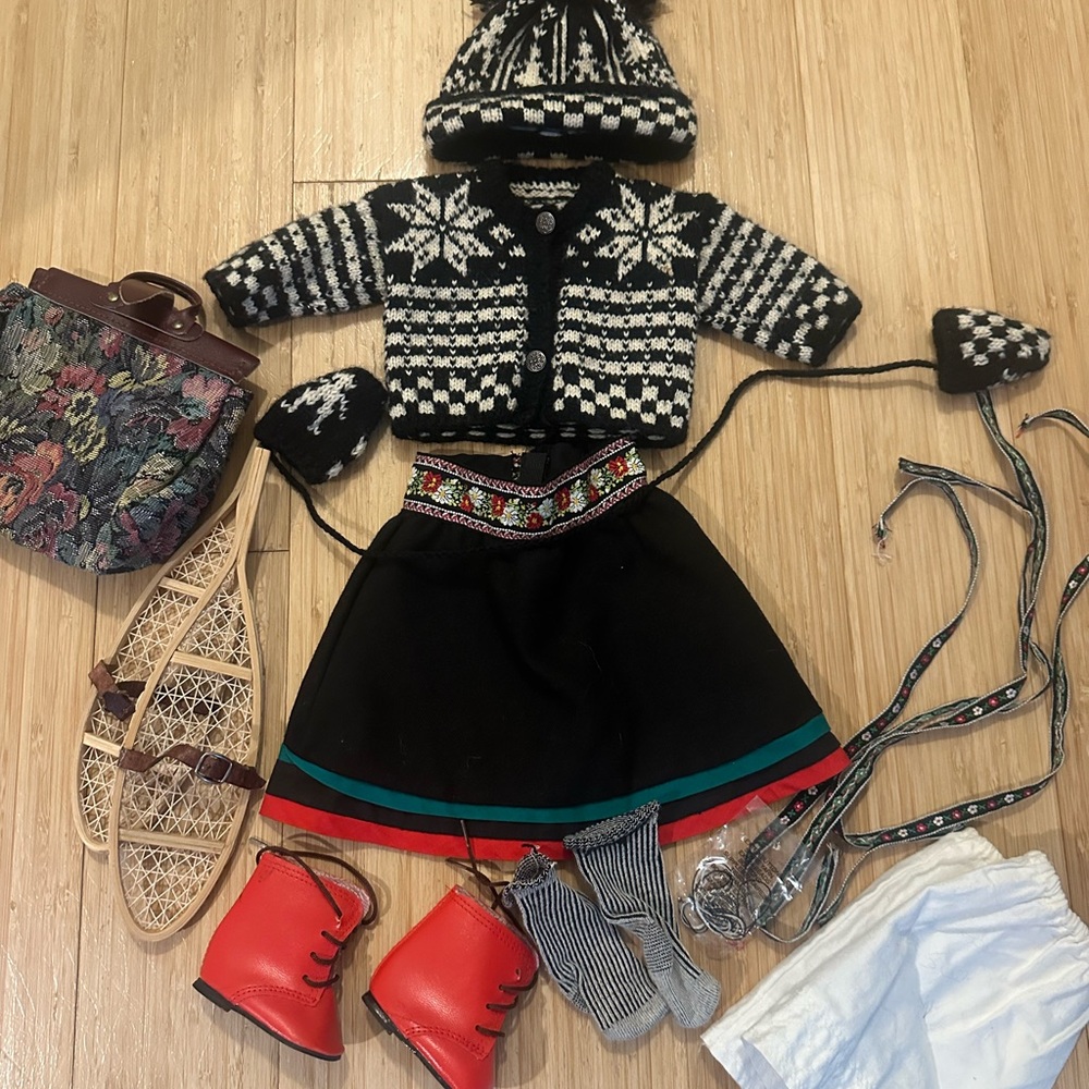 American Girl Pleasant Company Vintage Retired Kirsten's Winter Story Set